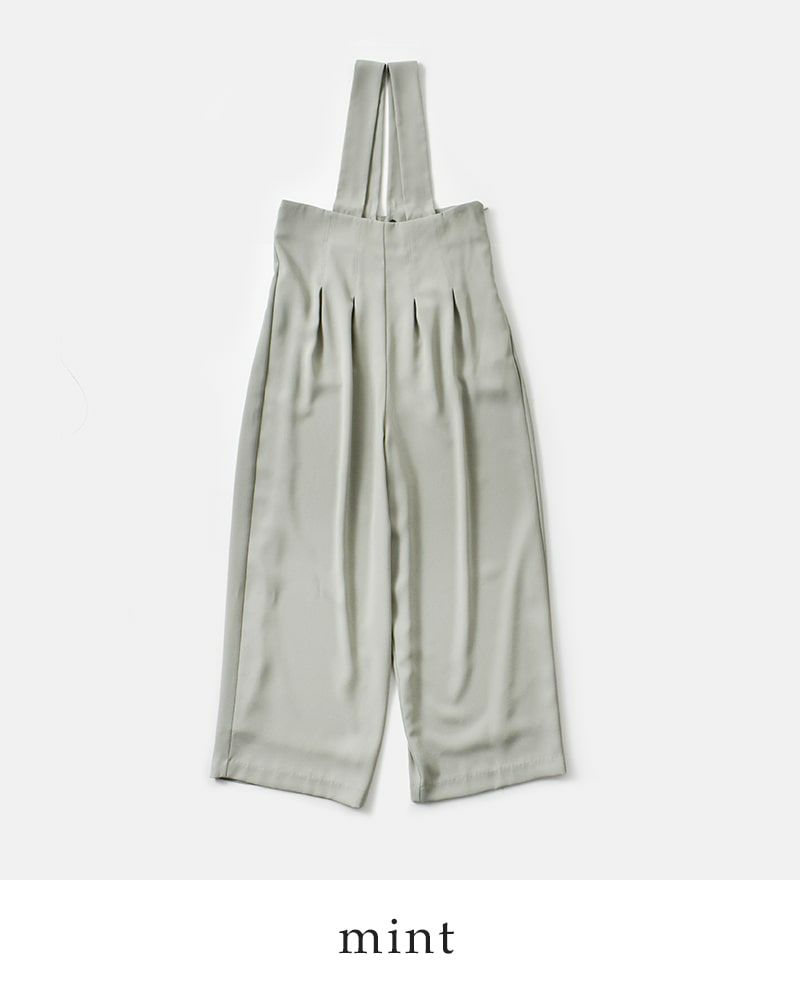 60%OFF】CLANE クラネ ハイウエスト サスペンダー パンツ 18110-7232