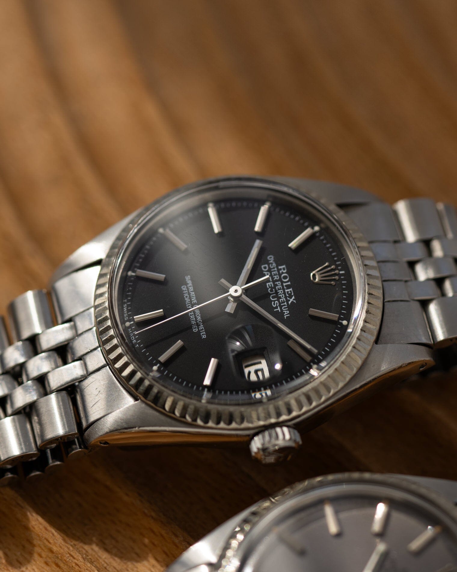 ロレックス デイトジャスト 1601 マットブラック 自動巻き 1970年代製