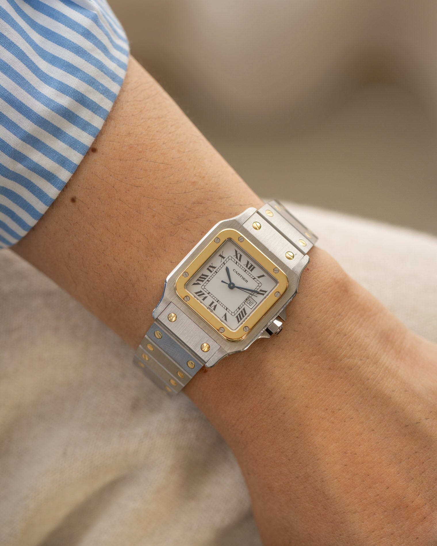 カルティエ サントスガルベ LM 2961 自動巻き 国際永久保証書付き