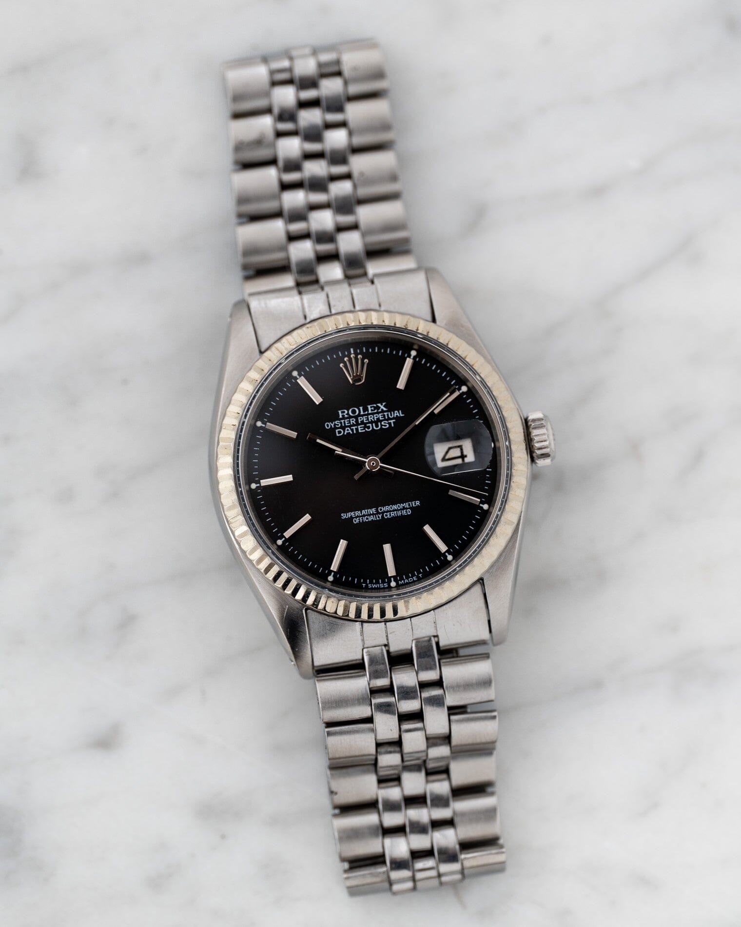 ロレックス デイトジャスト 1601 マットブラック 自動巻き 1970年代製