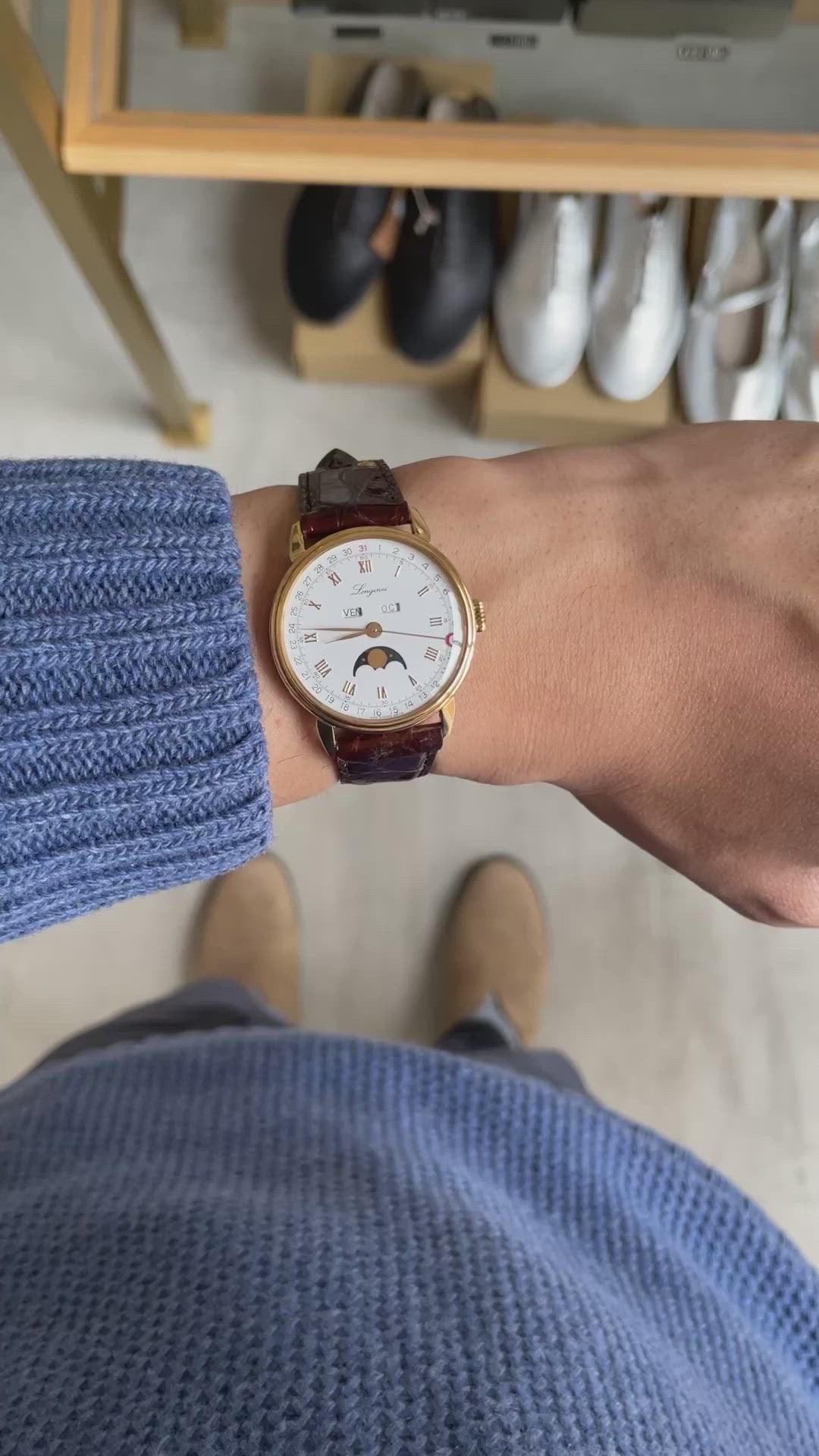 ロンジン トリプルカレンダー ムーンフェイズ 18K YG / LONGINES