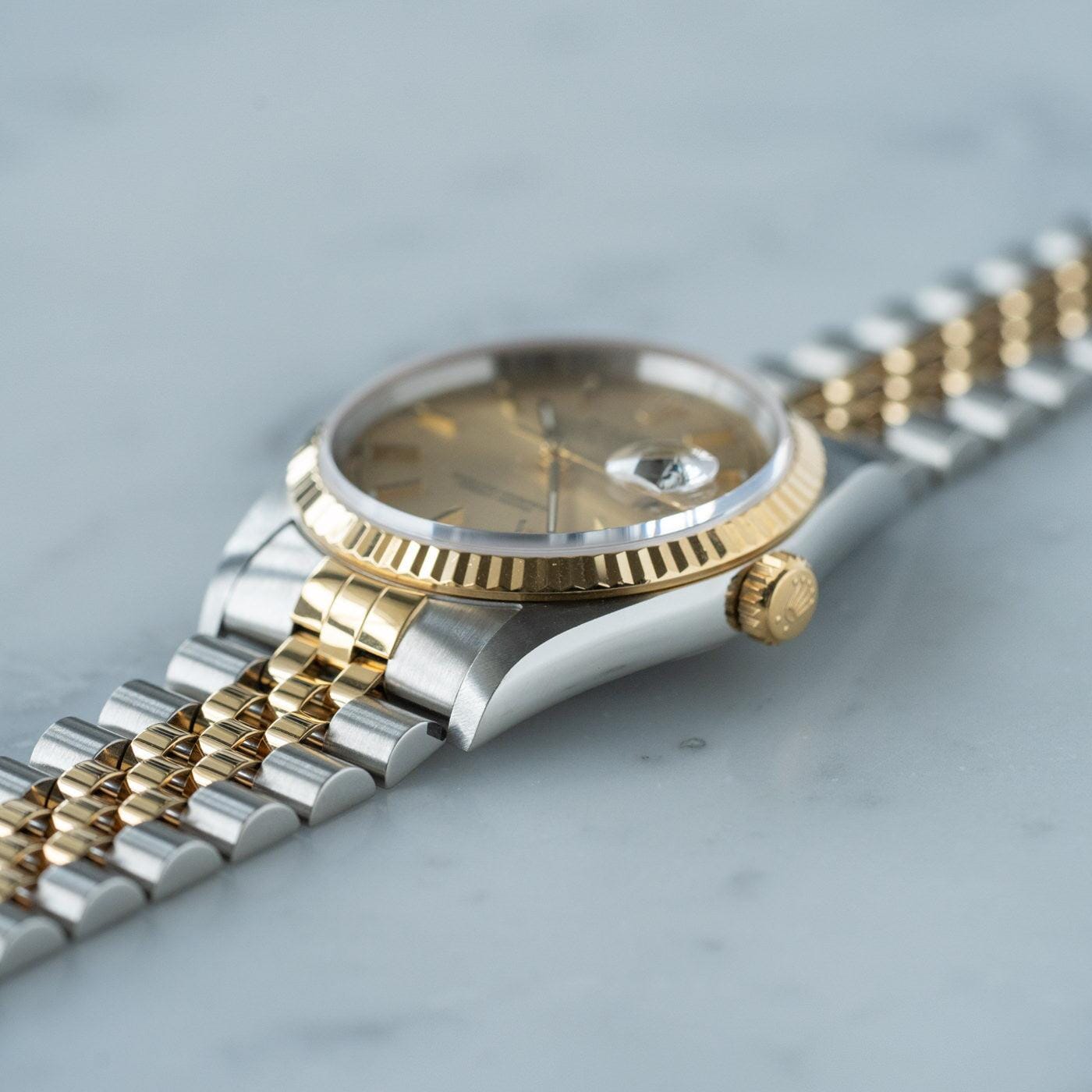 ロレックス デイトジャスト 16233 シャンパンダイアル コンビ 1997年製