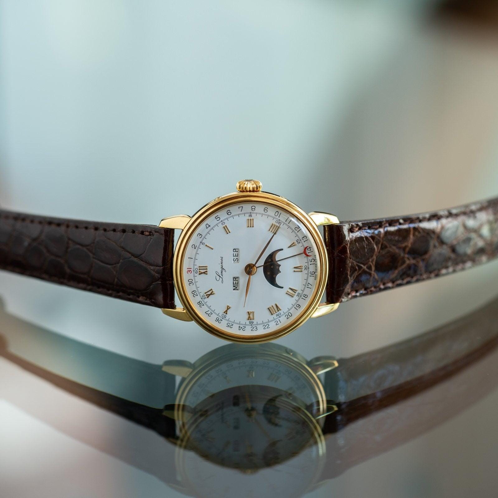 ロンジン トリプルカレンダー ムーンフェイズ 18K YG / LONGINES