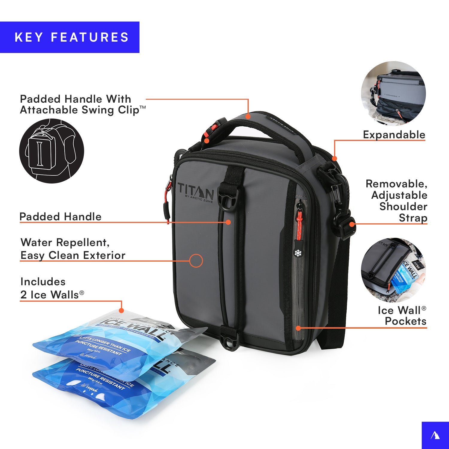 Titan - Fridge Cold Expandable Lunch Bag
