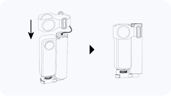 Insta360 折りたたみ式内蔵三脚付き自撮り棒リモコンキット（1/4インチ