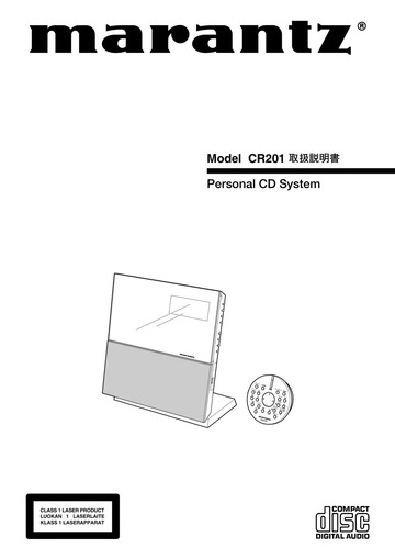 marantz取扱説明書 -CR201- : Free Download, Borrow, and Streaming