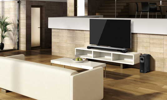 テレビのデザイントレンドに合わせた新色（S）シルバーを追加 ヤマハ