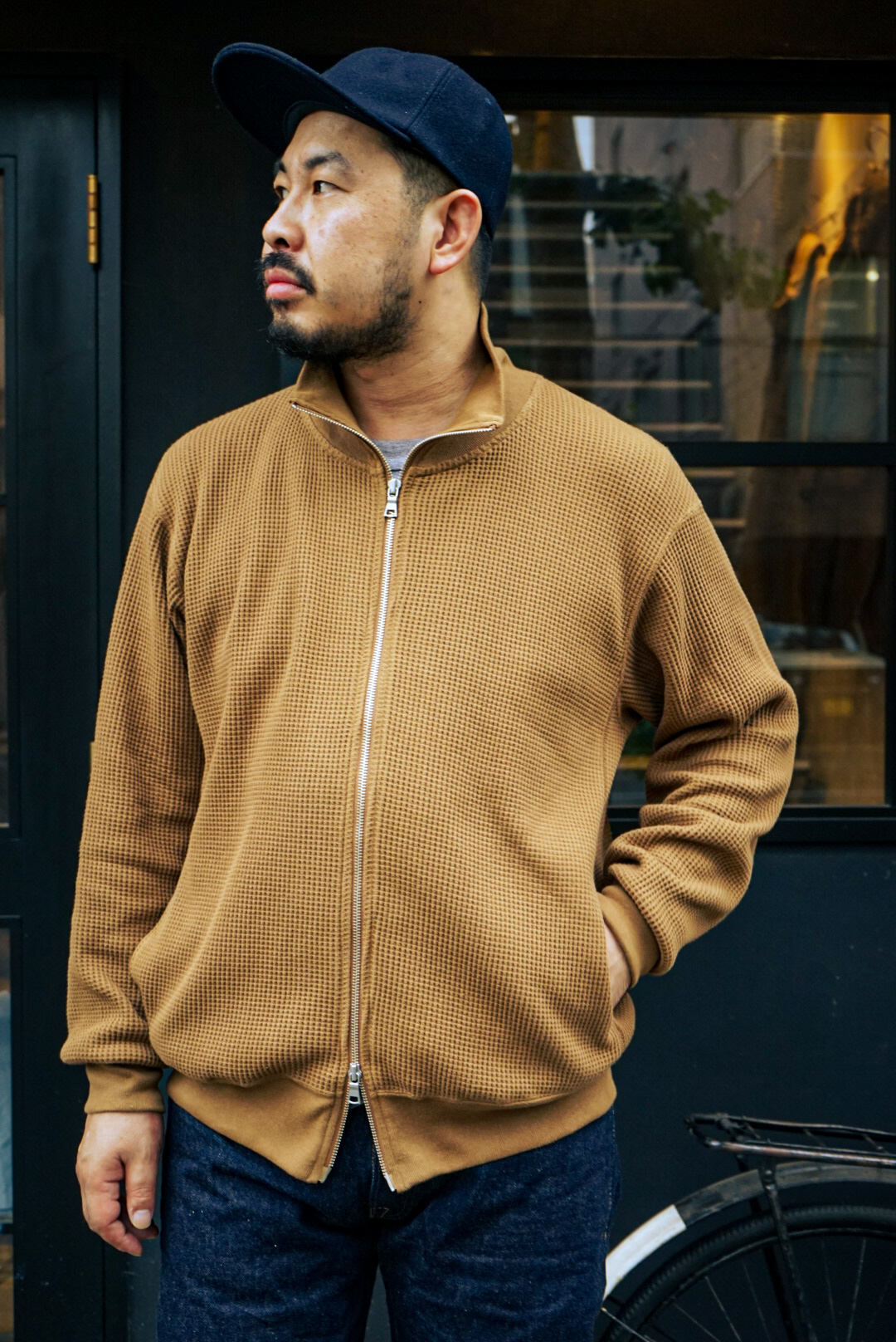 A VONTADE / Big Waffle Drivers Zip Cardigan | ARCH 米村屋