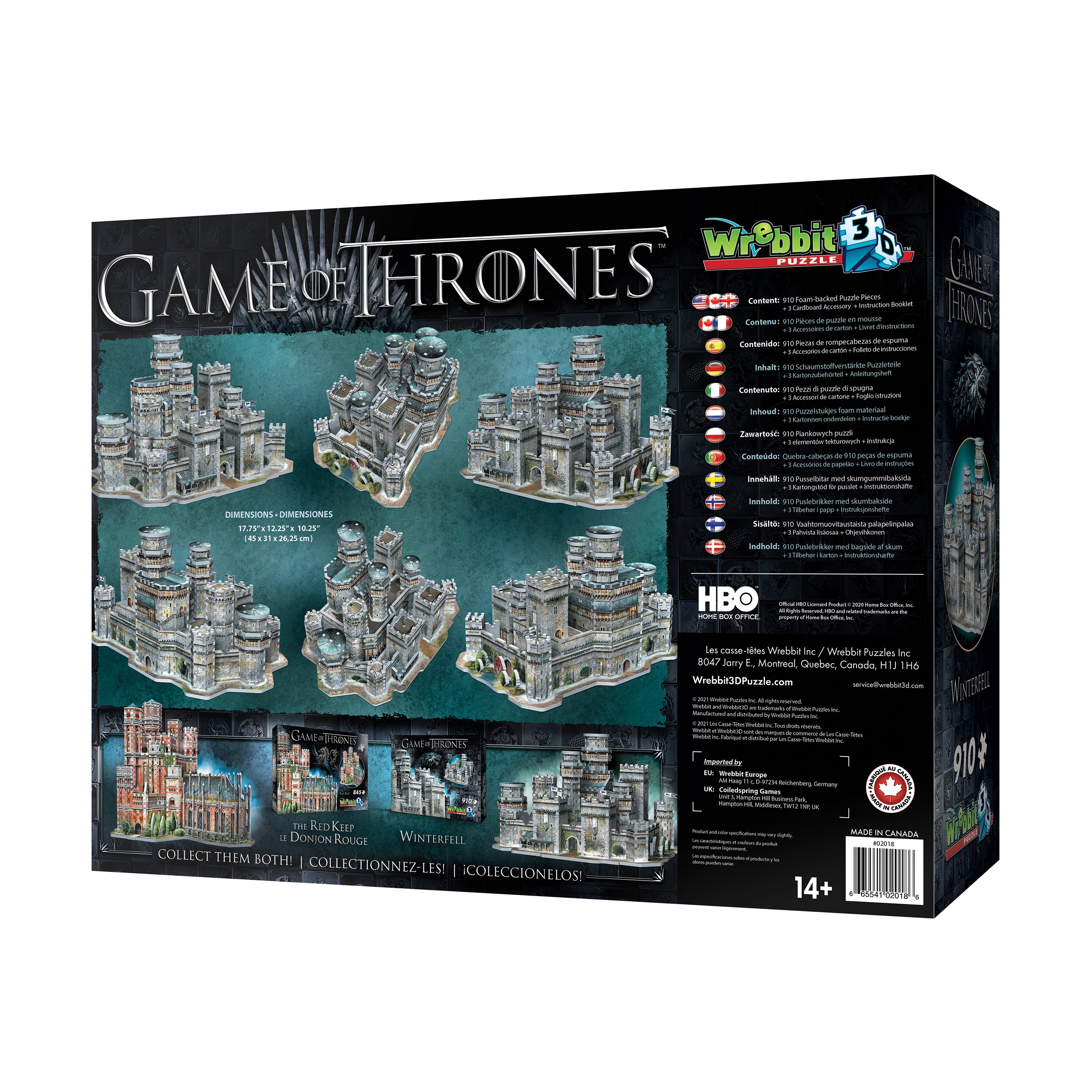 Game of Thrones - 2 3D Puzzles: The Red Keep and Winterfell: 1755