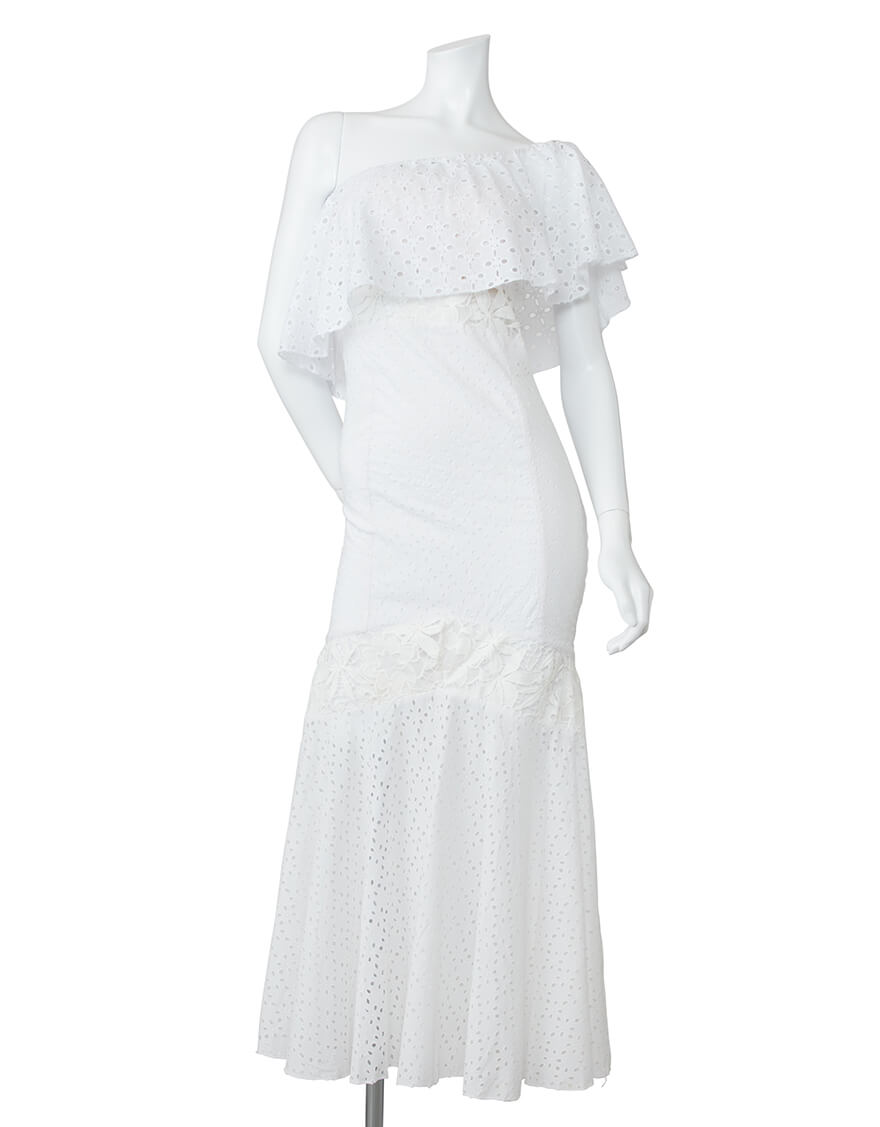 コットンレースマーメイドドレス（ホワイト） – 【公式】フラダンス