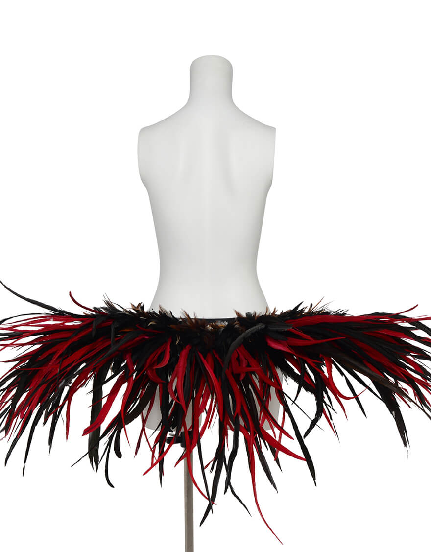 フェザーヒップベルト (レッド×ブラック) – 【公式】フラダンス衣装