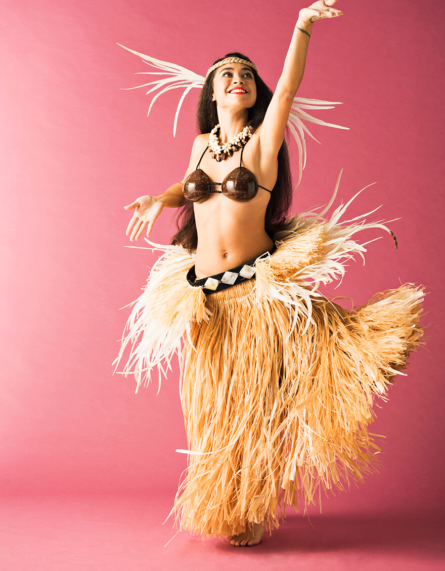 りか品です』タヒチアンダンス ロングモレ ＊情熱の赤 りか品です