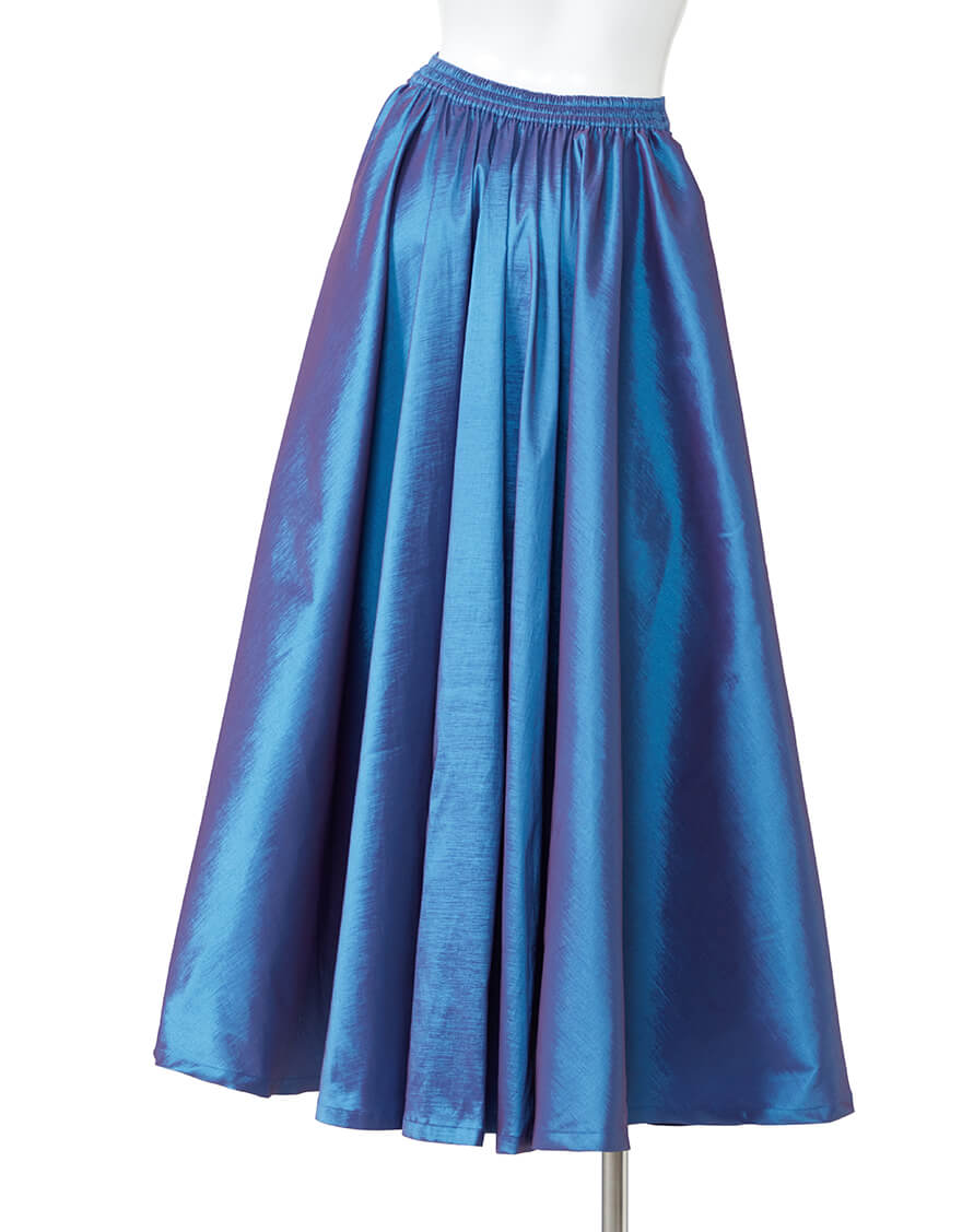 フレアスカート（ストレッチシャンブレー）バイオレット – 【公式