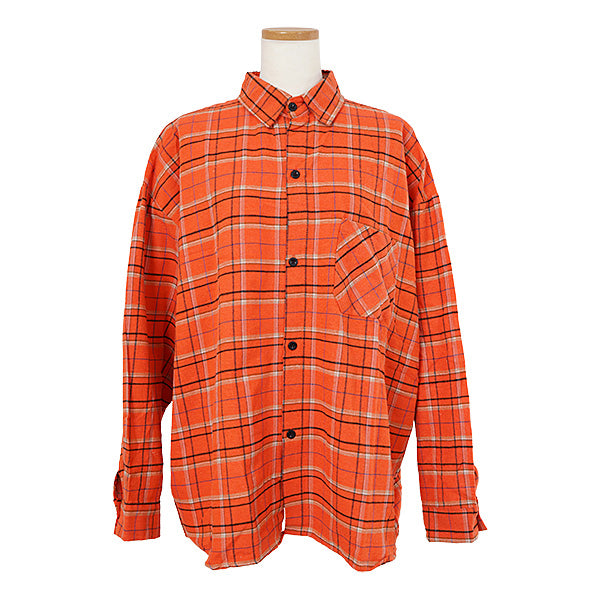 フラッシュネオンオレンジネルチェックシャツ – ArrrT