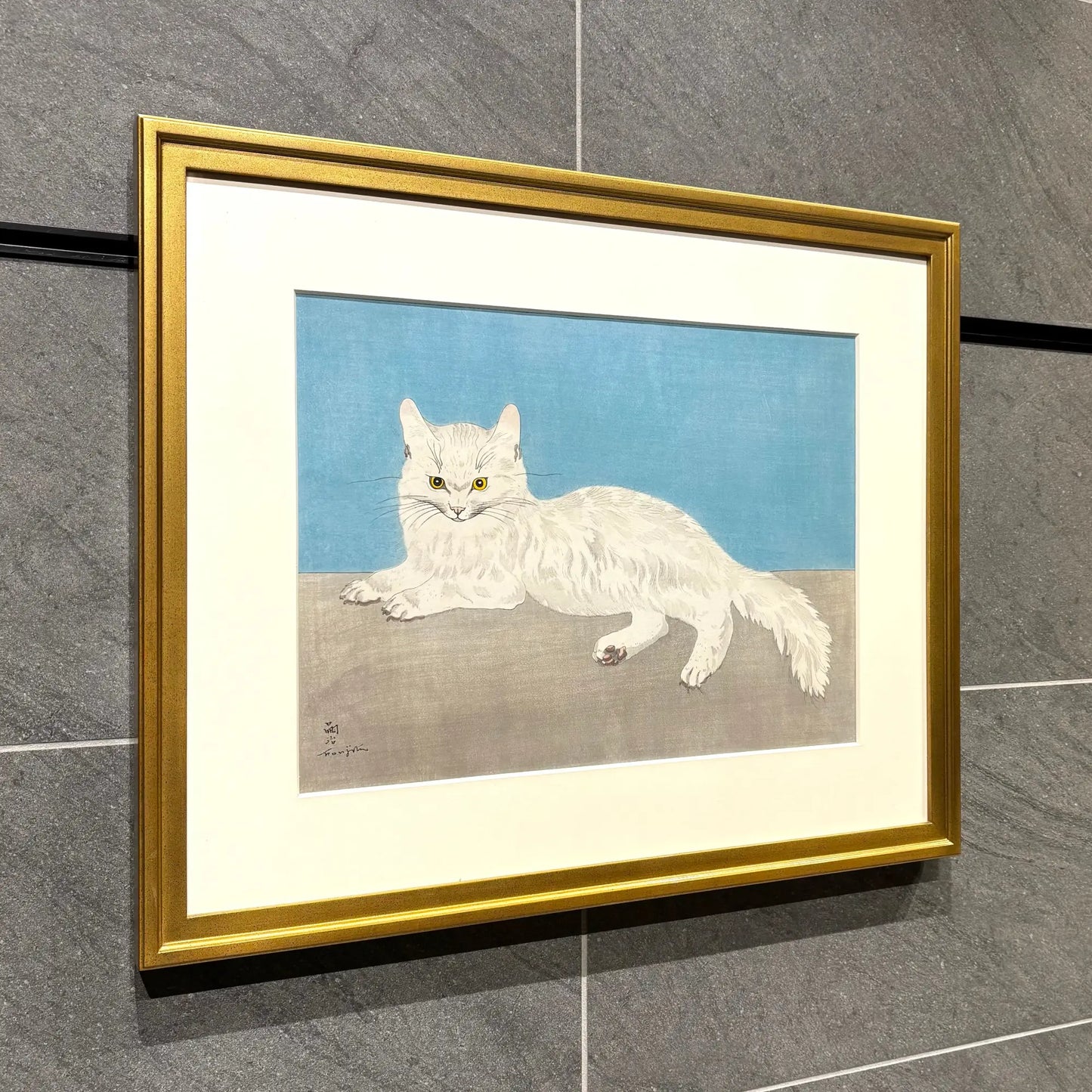 藤田嗣治 (Tsuguharu Fujita)「白い猫」ART GALLERY M