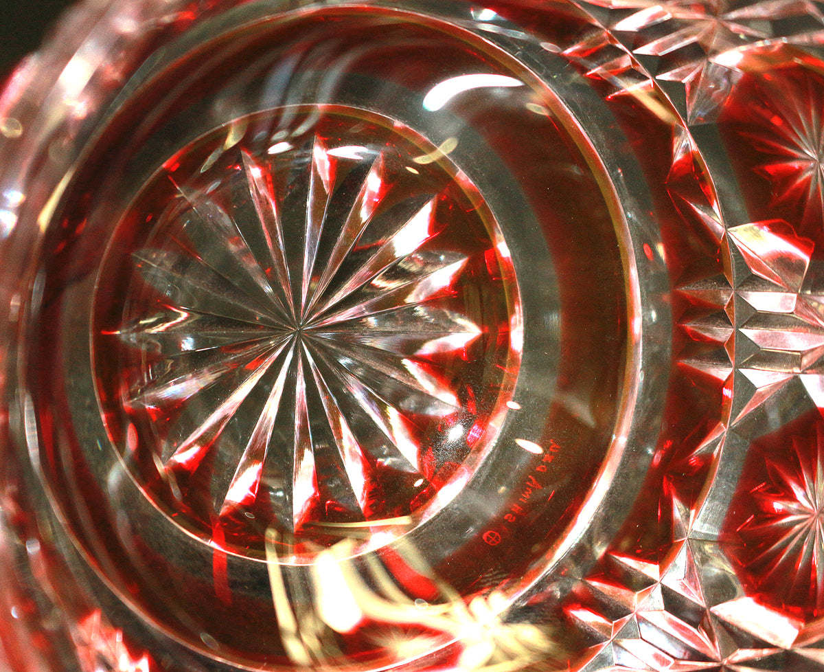 26081 尚古集成館監修薩摩ガラス工芸 復元薩摩切子 色被せガラス切子向