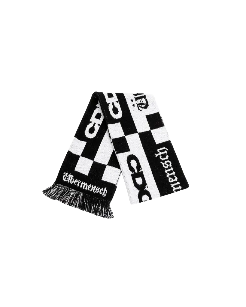 CDG x G-DRAGON Übermensch CHECKERED STOLE white/black | artox