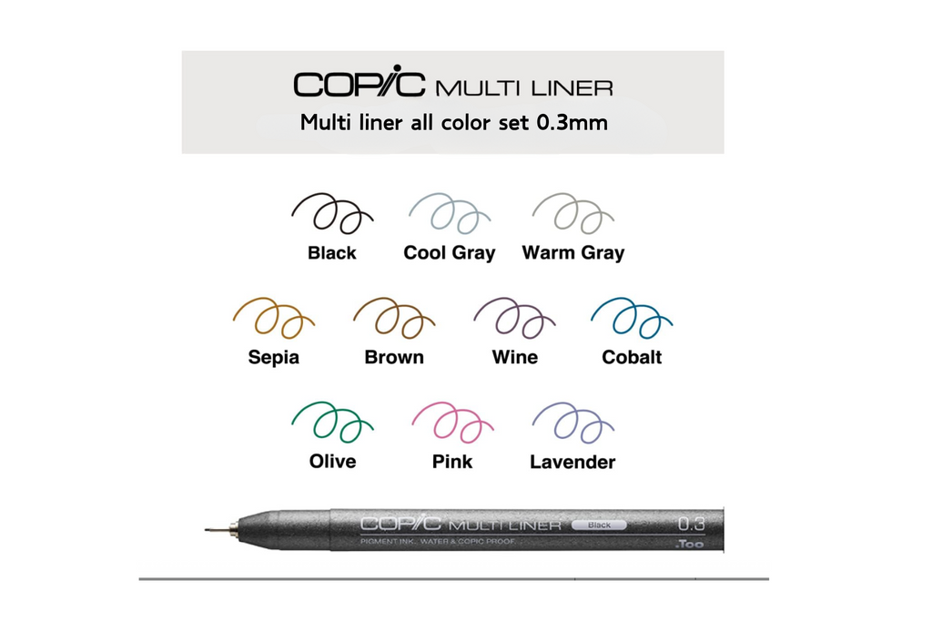 Copic Sketchbook L size＆Copic Multiliner all color set 0.3mm