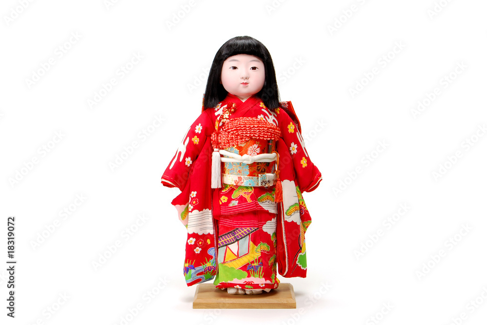 油絵 菅家令子 絵 絵画インテリアF6-080118 市松人形 日本人形 可愛い