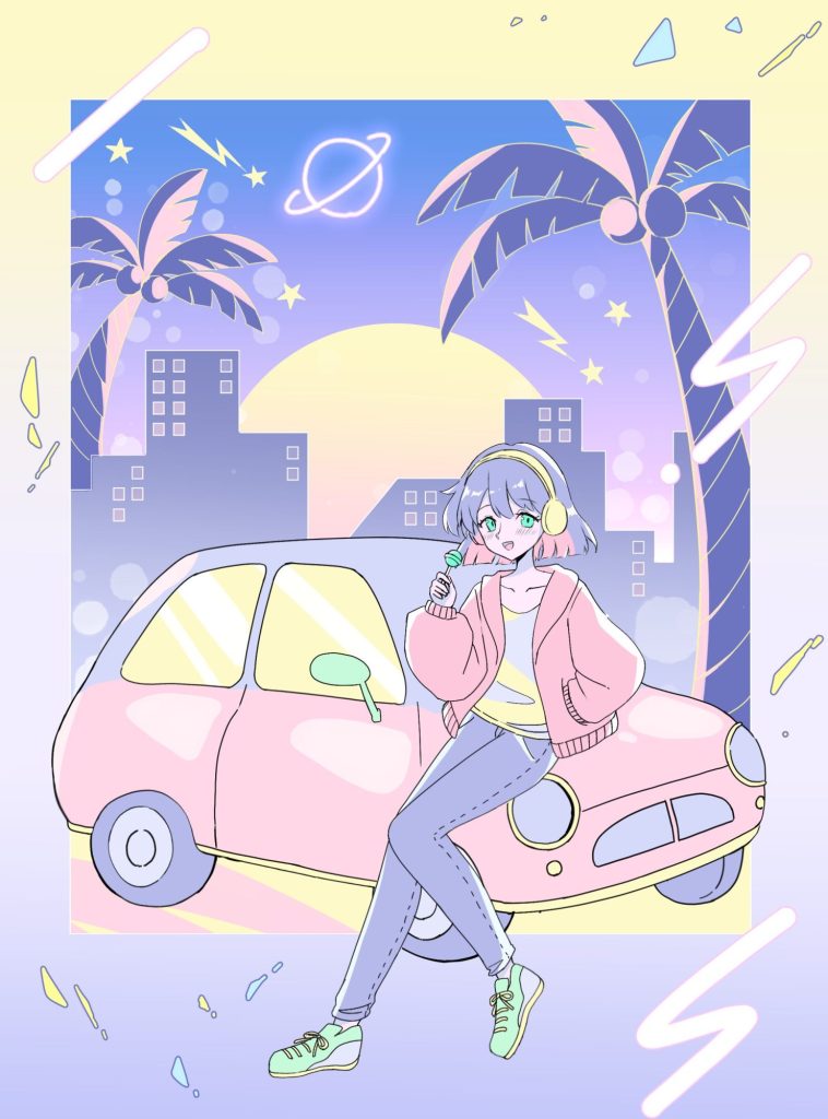 初心者も簡単！シティポップ風イラストの描き方 - オンラインイラスト