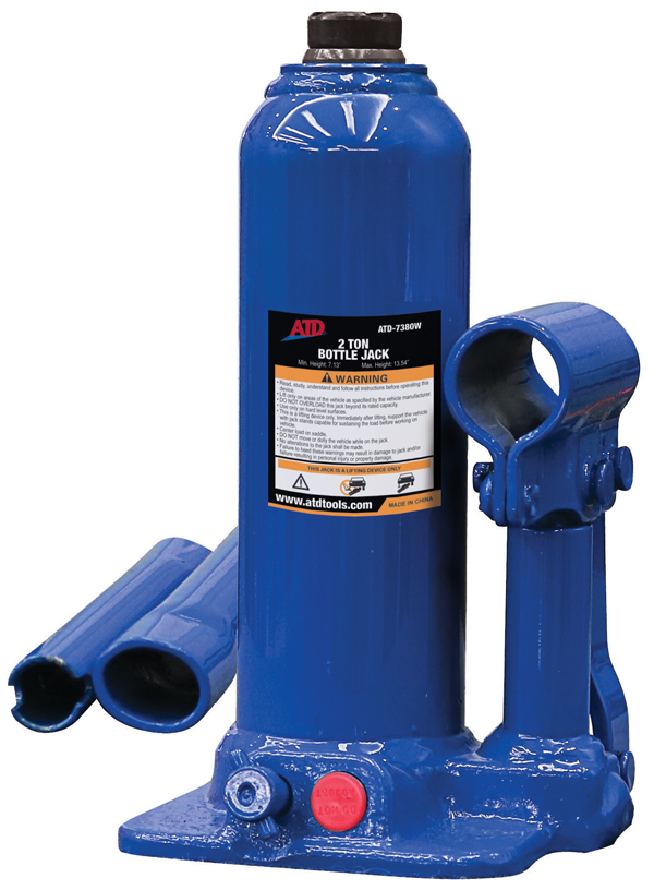 ATD 2-Ton Heavy-Duty Hydraulic Side Pump Bottle Jack - ATD-7380W