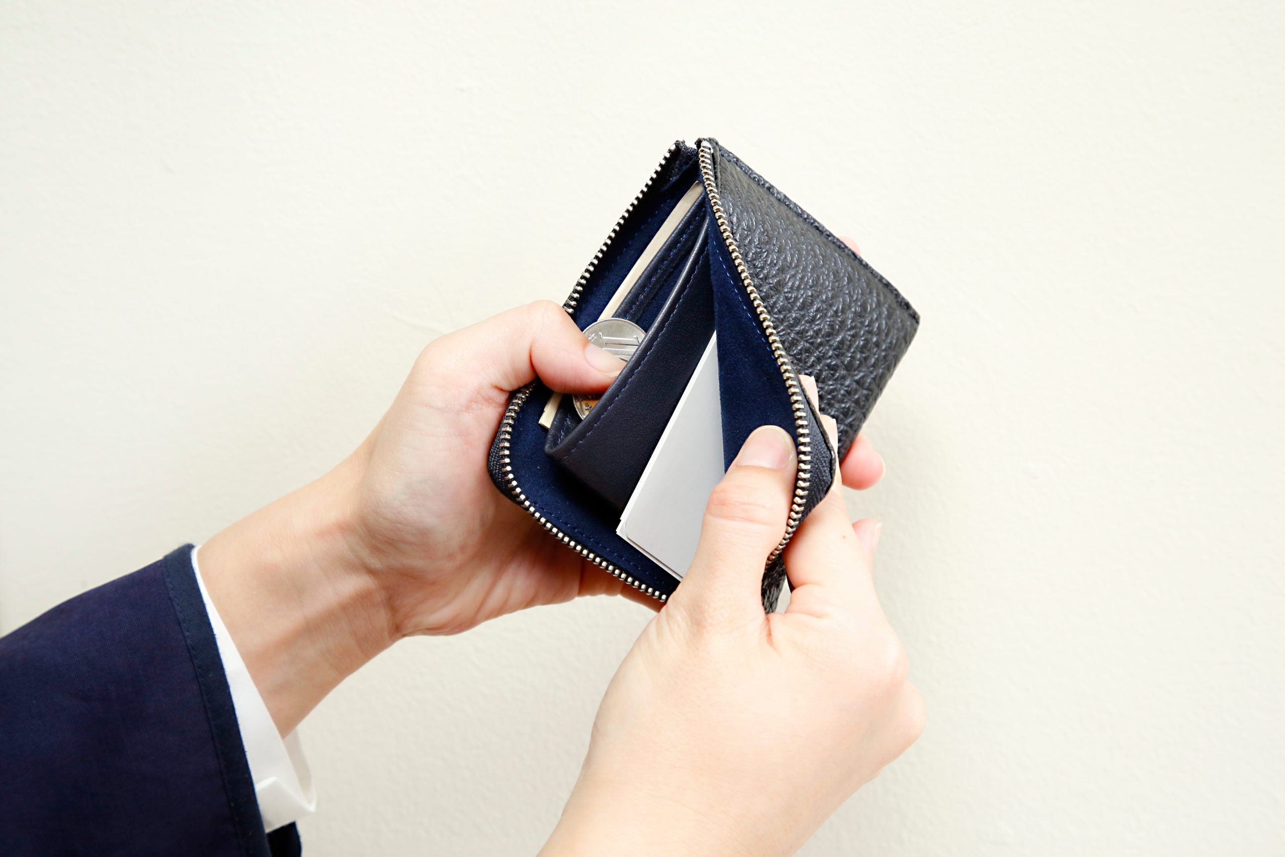 サメ革 L字ファスナーマルチウォレット – atelier-shark