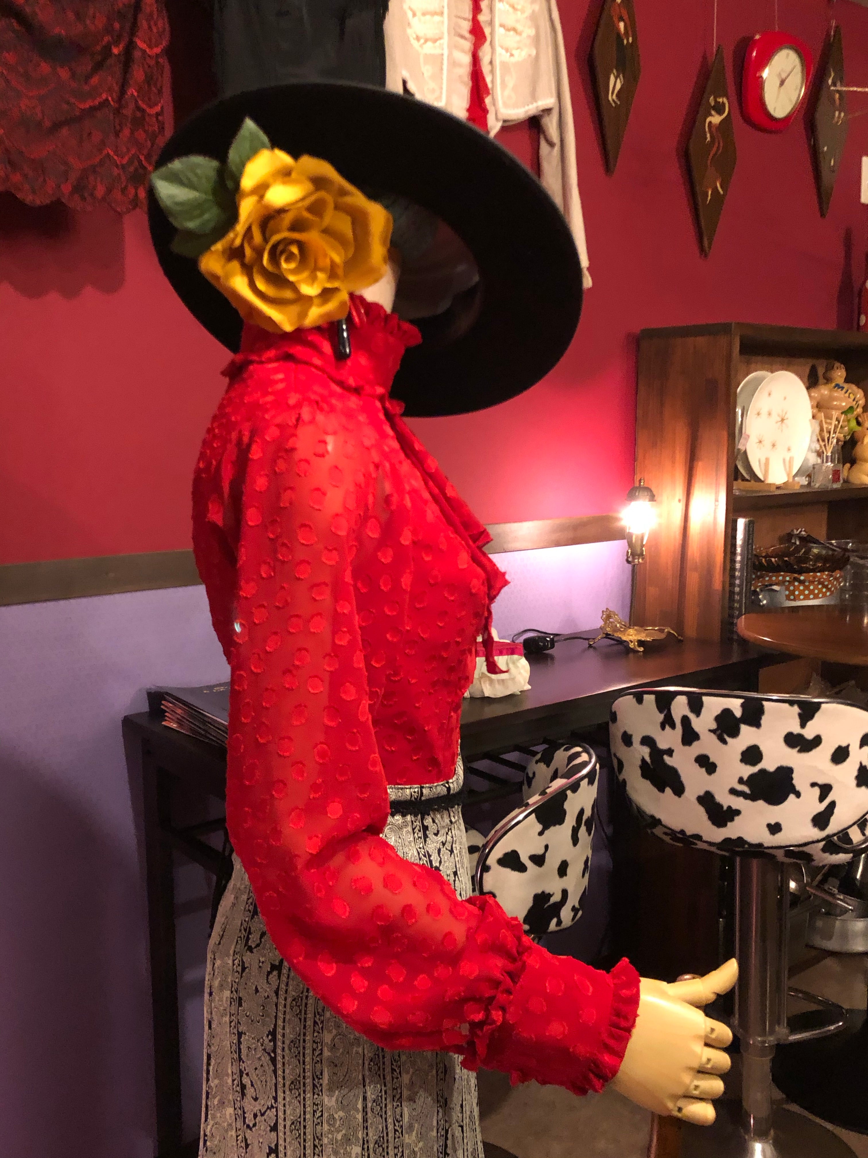 オーダーカスタムメイド フラメンコ カットシフォン水玉・フリル