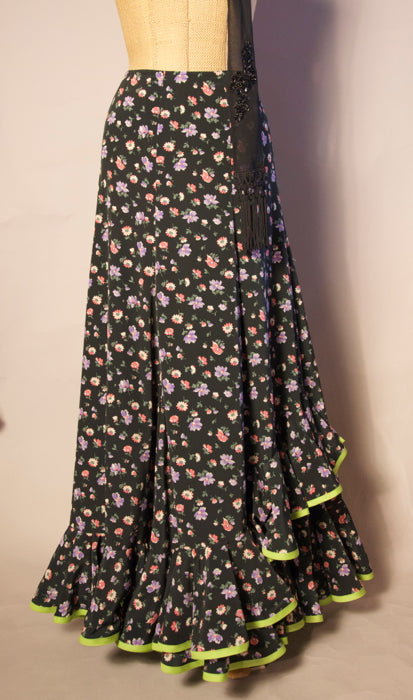 オーダー！オリジナル フラメンコ スカートデイジープリント