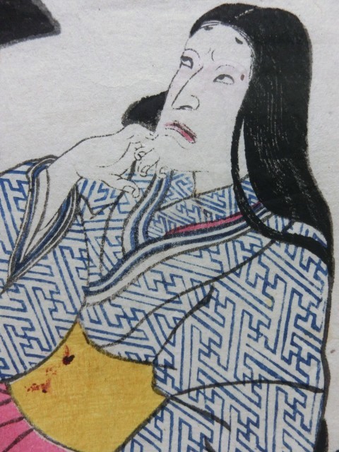 歌川豊国/歌川国貞/酒屋娘之図/浮世絵/木版画/美人画/大判/江戸～明治