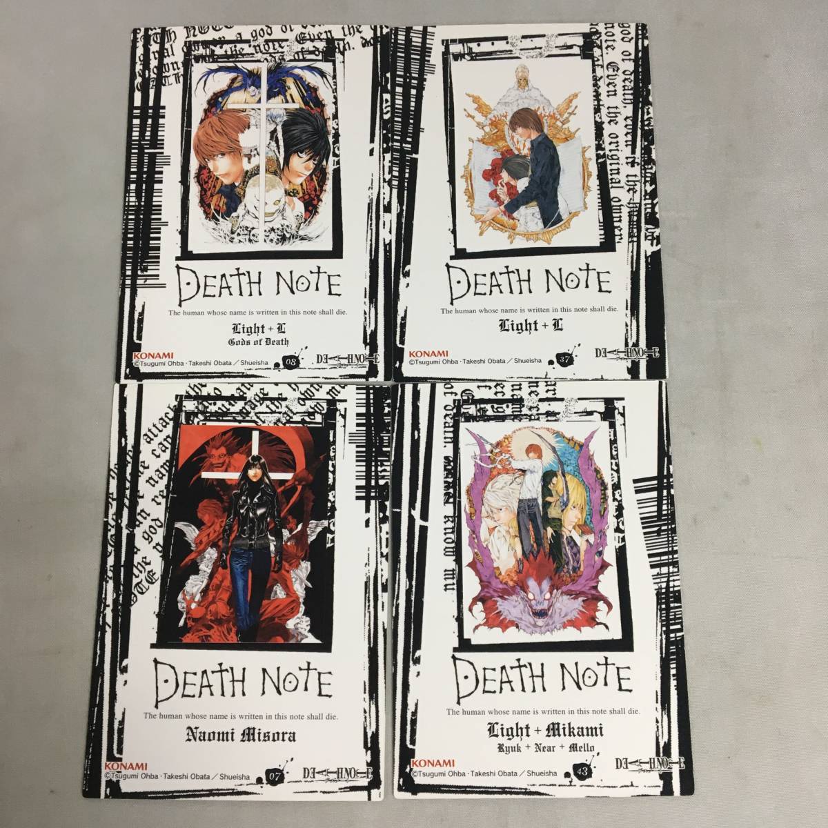 ○DEATH NOTE デスノート カード まとめ 58枚セット 夜神月 弥海砂