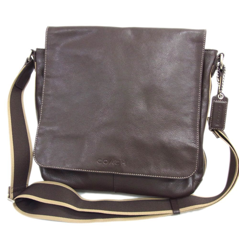 COACH ○COACH コーチ メンズ レザー ショルダーバッグ メッセンジャー