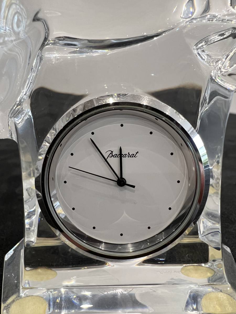Y2799-1 バカラ 置時計 ホース バカラ ジャンピングホース 馬 置時計