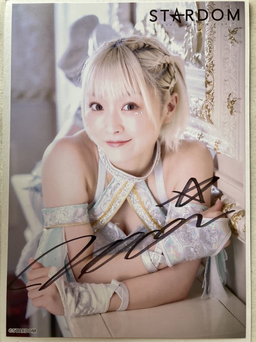 Sareee なつぽい 直筆サイン入り ポートレート A4 Stardom なつぽい