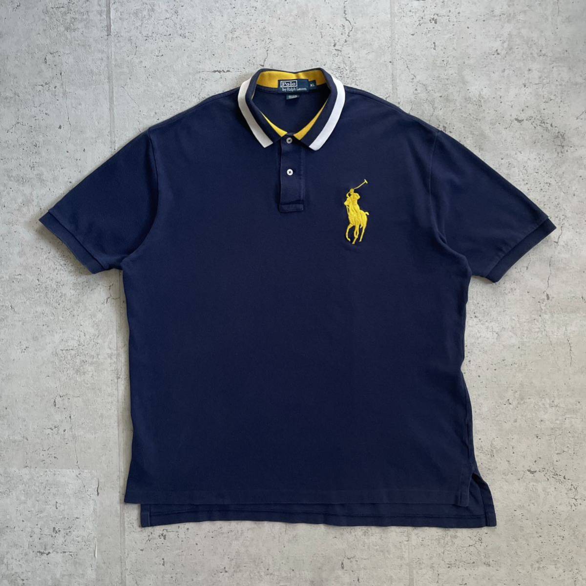 美品ポロバイラルフローレンビックポニー刺繍ロゴBLACKWATCH