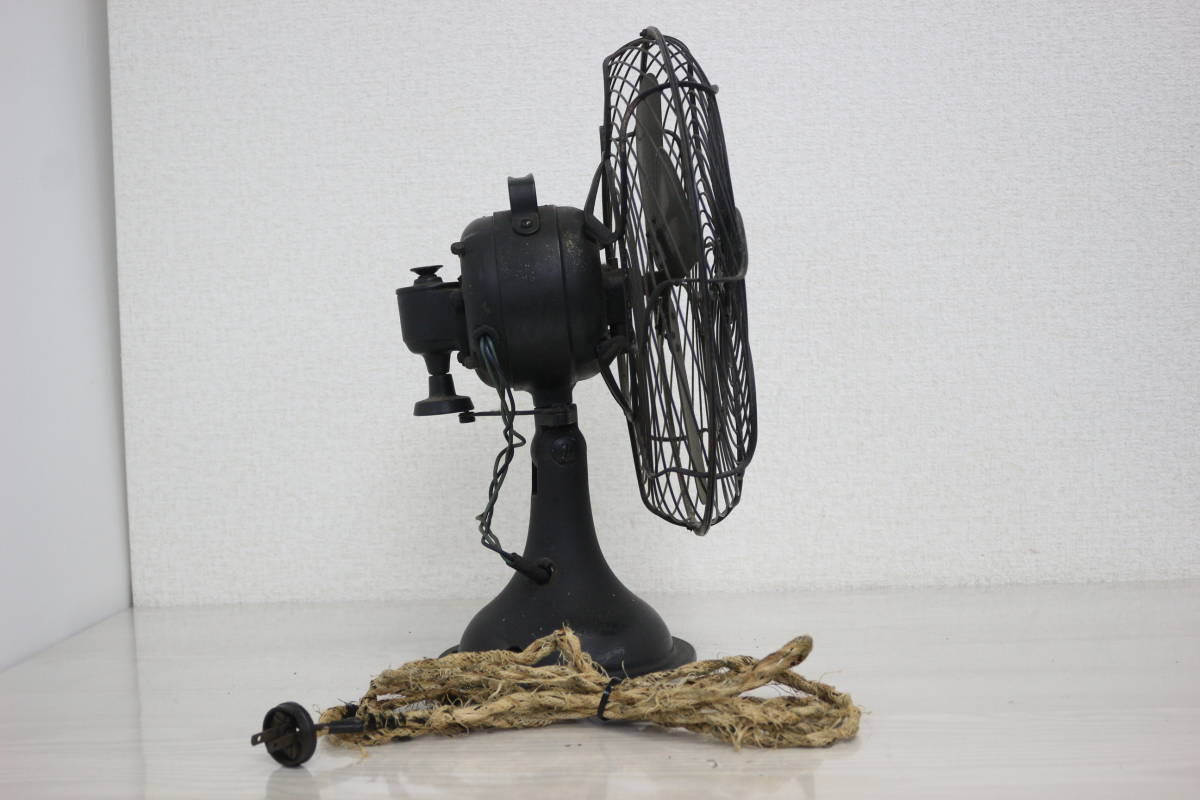 引取可/福岡市博多区】アンティーク 黒色 鉄製 扇風機 芝浦 電機