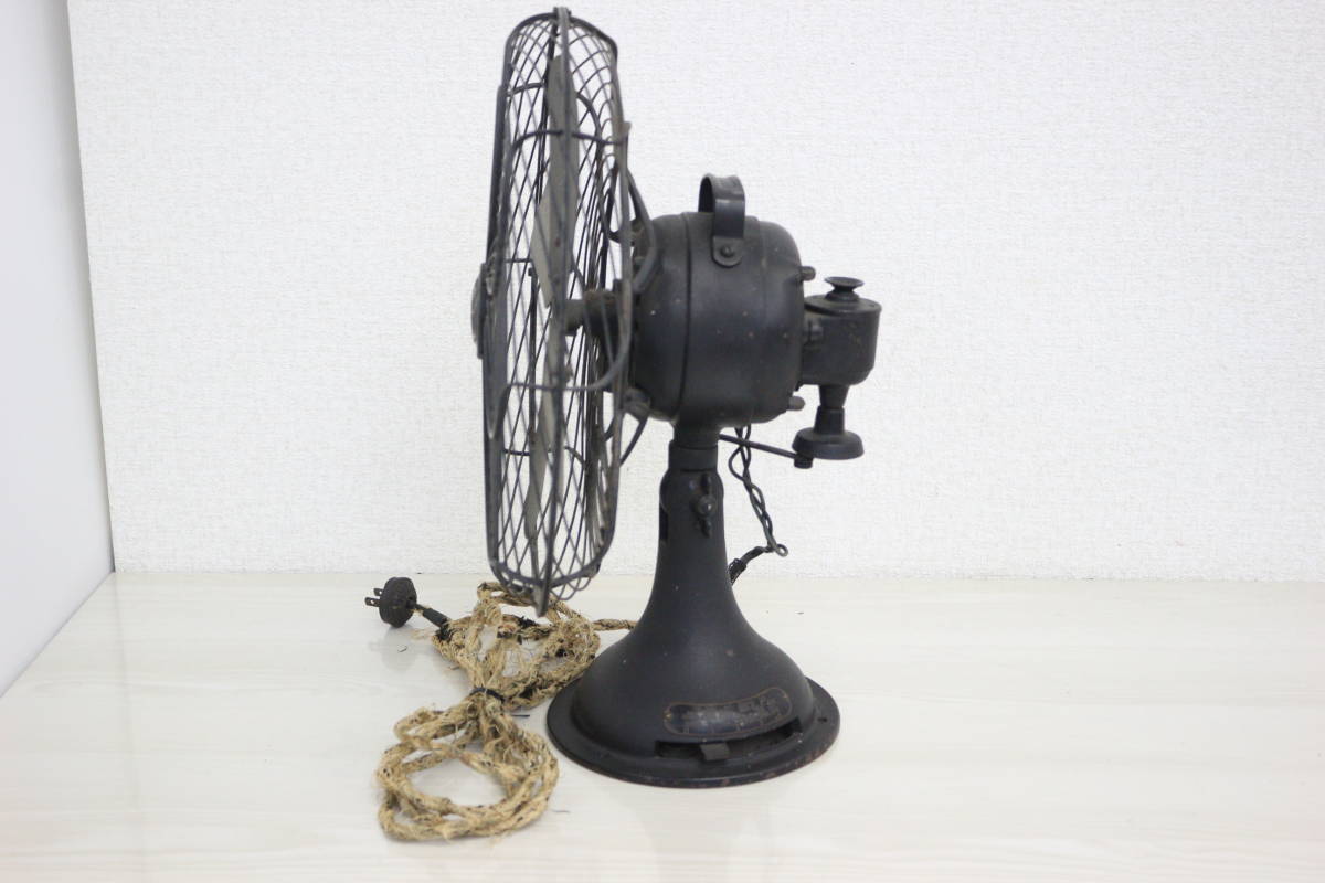 引取可/福岡市博多区】アンティーク 黒色 鉄製 扇風機 芝浦 電機