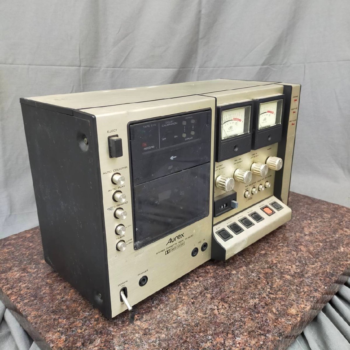 P532☆【ジャンク】Aurex オーレックス PC-6030 カセットデッキ(一般