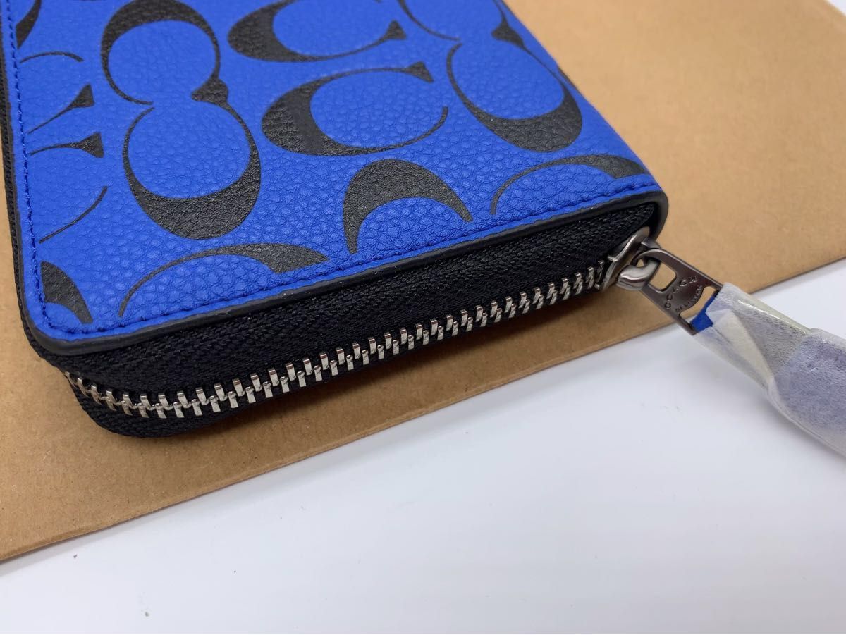 COACH 長財布 CA298 ブルー×ブラック アウトレット品 箱 紙袋付｜Yahoo