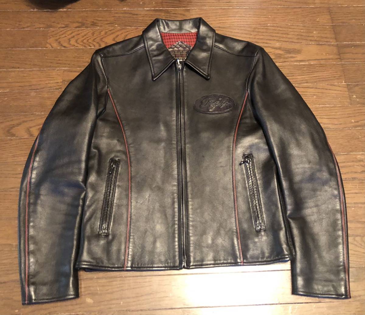 Yahoo!オークション - RJB ラムスキン レザー ジャケット フラットヘッ