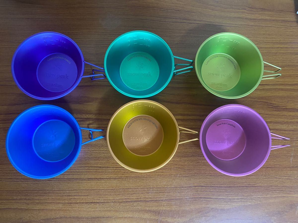 値下げ スノーピーク 限定シェラカップ ランドステーション 江戸紫 緑