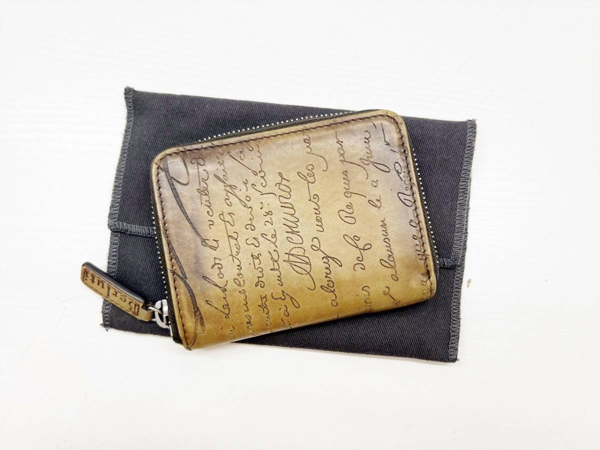 良好品 Berluti ベルルッティ カリグラフィ スクリットレザー ジップ