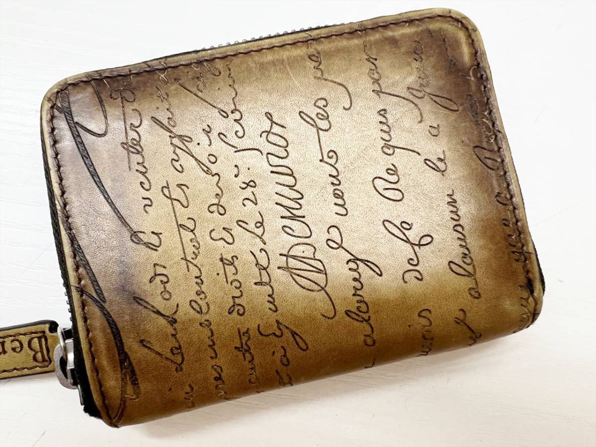 良好品 Berluti ベルルッティ カリグラフィ スクリットレザー ジップ