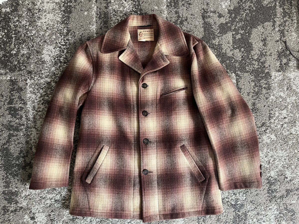 当時物 50s 60s Bemidjiベミジ ウール スポーツ ジャケットオンブレ