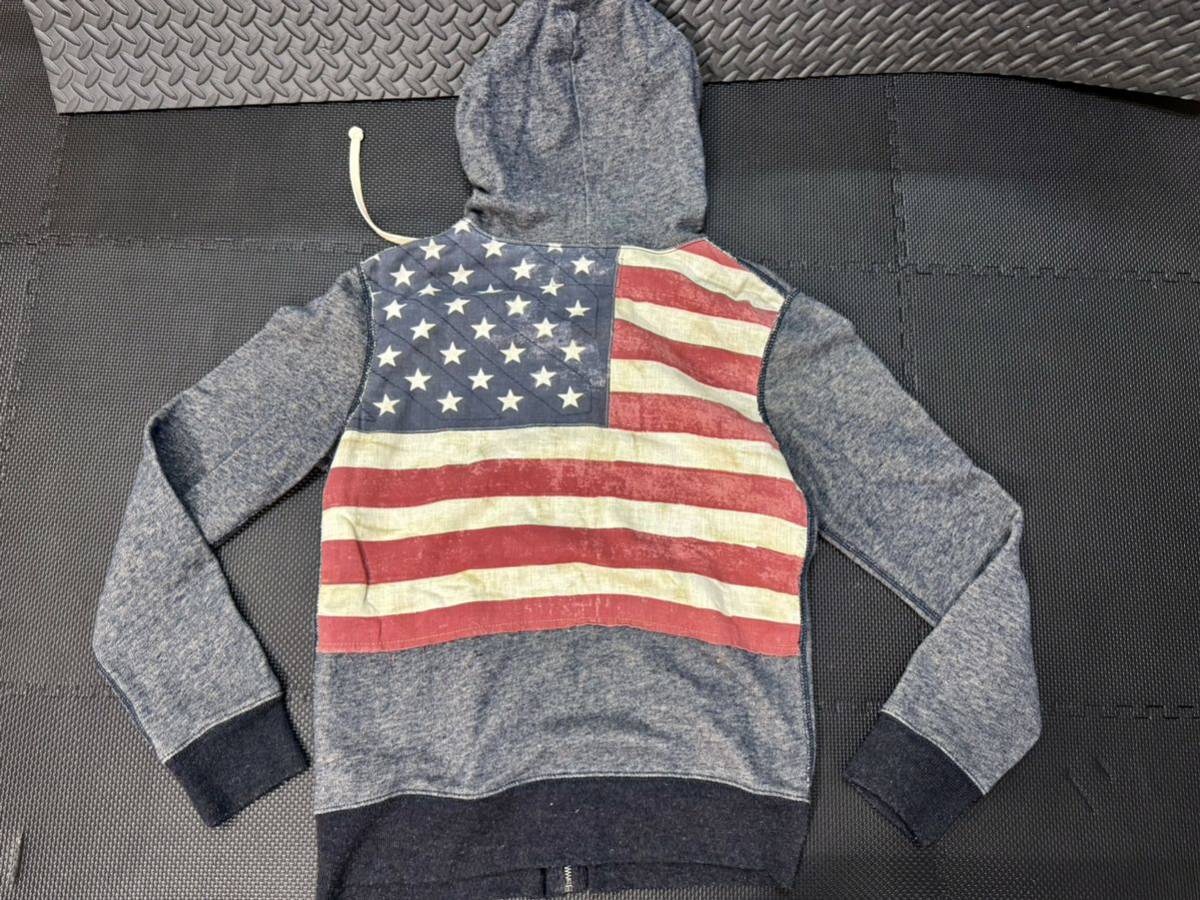 DENIM&SUPPLY ラルフローレン フルジップ スウェットパーカー 星条旗