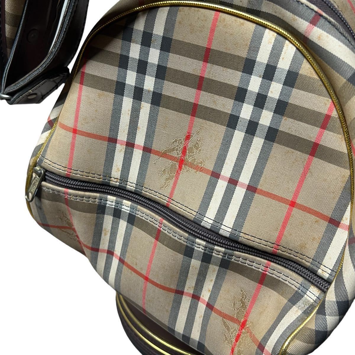 即決 burberrys 英国製 キャディバッグ バーバリー ゴルフキャディ