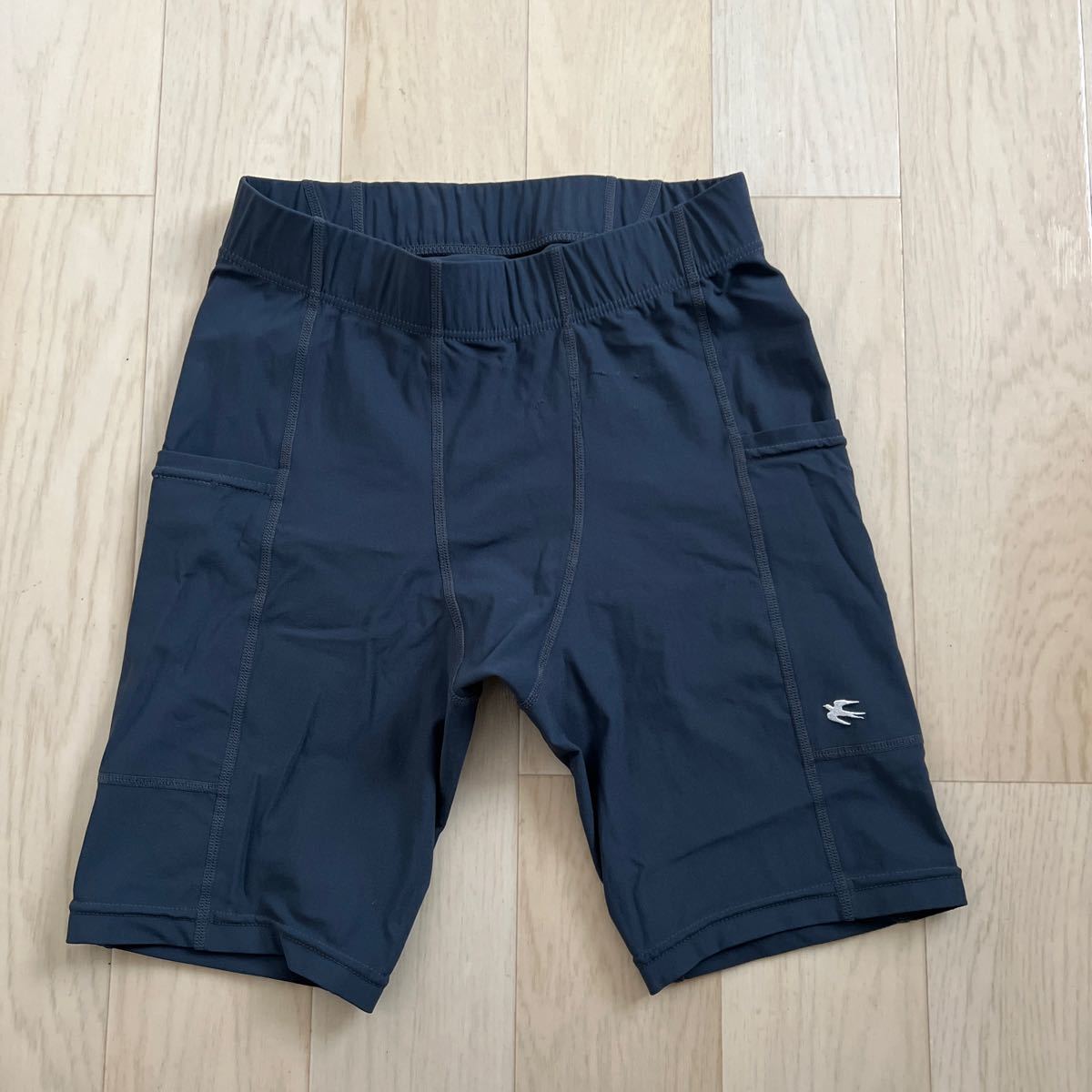 美品】Frank&Morris フランク&モリス ランニングタイツ L ブルーグレイ