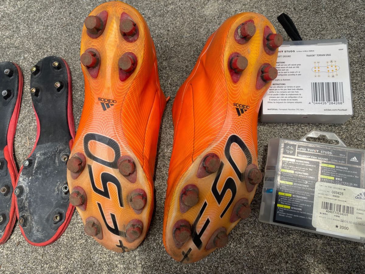 adidas F50 TUNIT 中村俊輔モデル ジャンク扱いオレンジ サイズ26 5