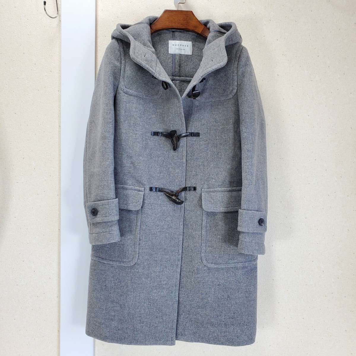 美品 MACPHEE マカフィー ウール メルトン ロングダッフルコート