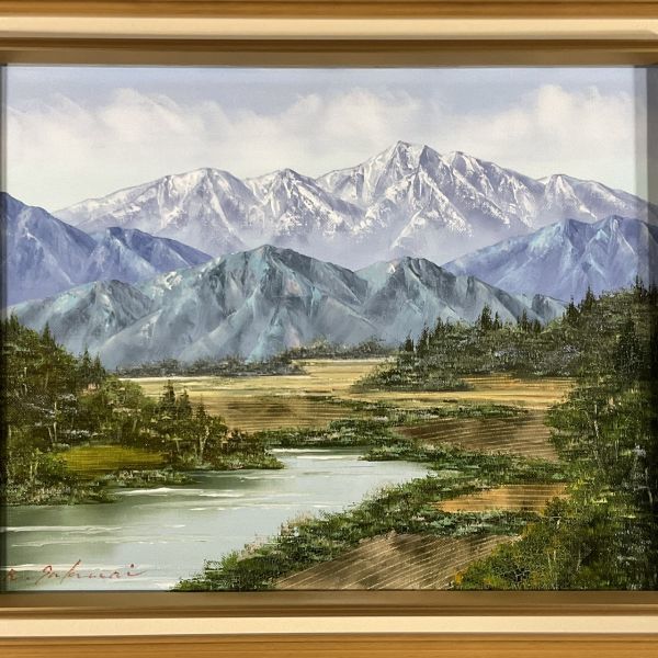 Yahoo!オークション - 真作 油彩 桜井 良 『風景』 雄大・山岳風景 額