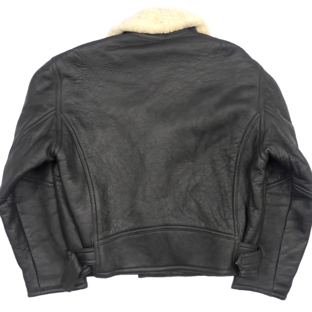 即決 PEPKO メンズM ライダースジャケット ムートンコート ぺプコ 本革